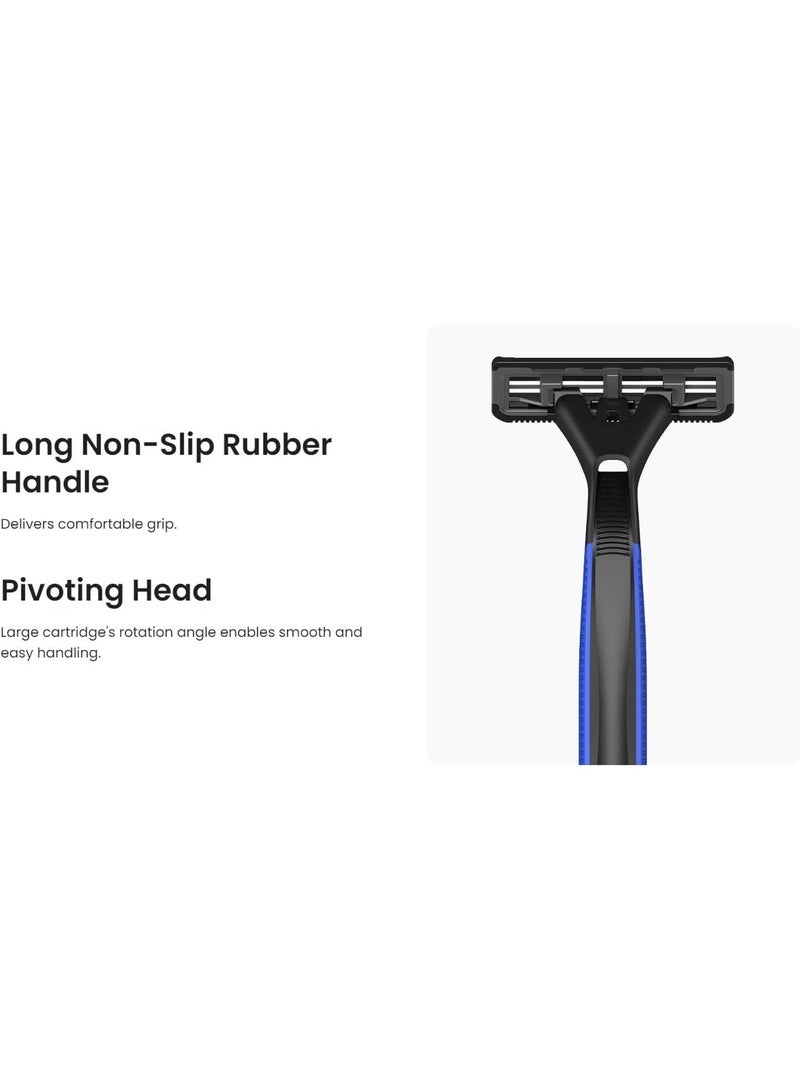 Dorco Pace 2 Plus Disposable Razors - Value Pack 20 Count (15+5 Free) - Pivot Head & Lubricating Strip - Image 3